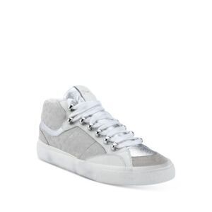 MARC FISHER LTD Womens Gray Mixed Media Merin 3 Toe Leather Sneakers Shoes 5.5 M